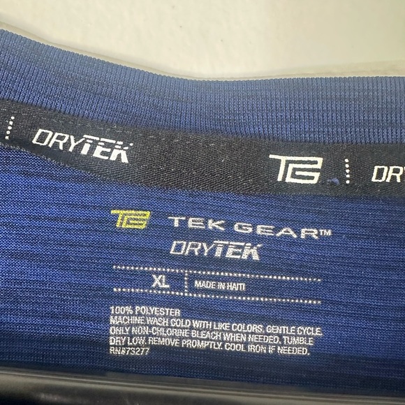 Tek Gear Blue Crew Neck Short Sleeve Tee - Picture 5 of 5